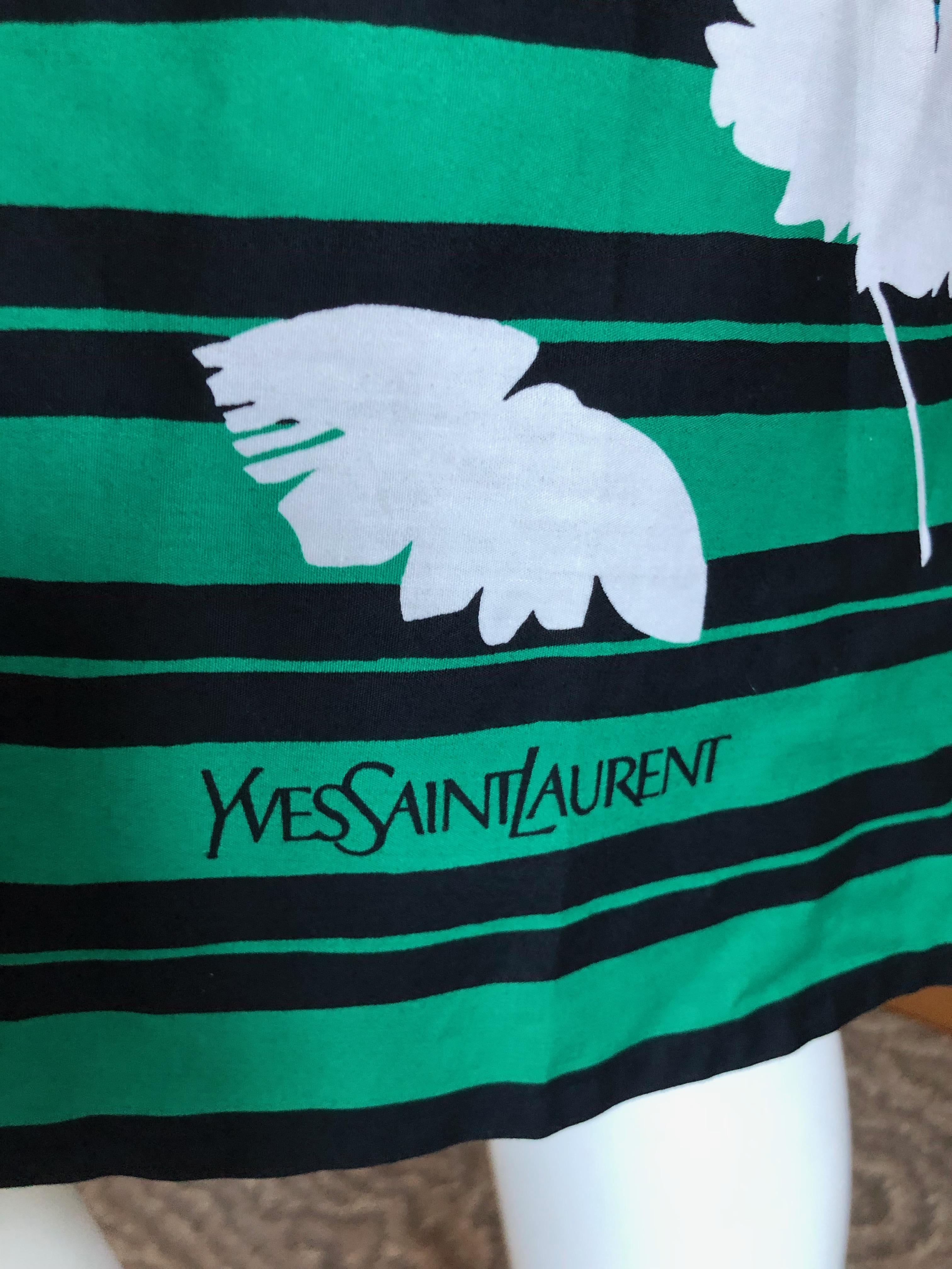 Yves Saint Laurent Vintage 70's Ombre Cotton Striped Cook's Apron For Sale 1