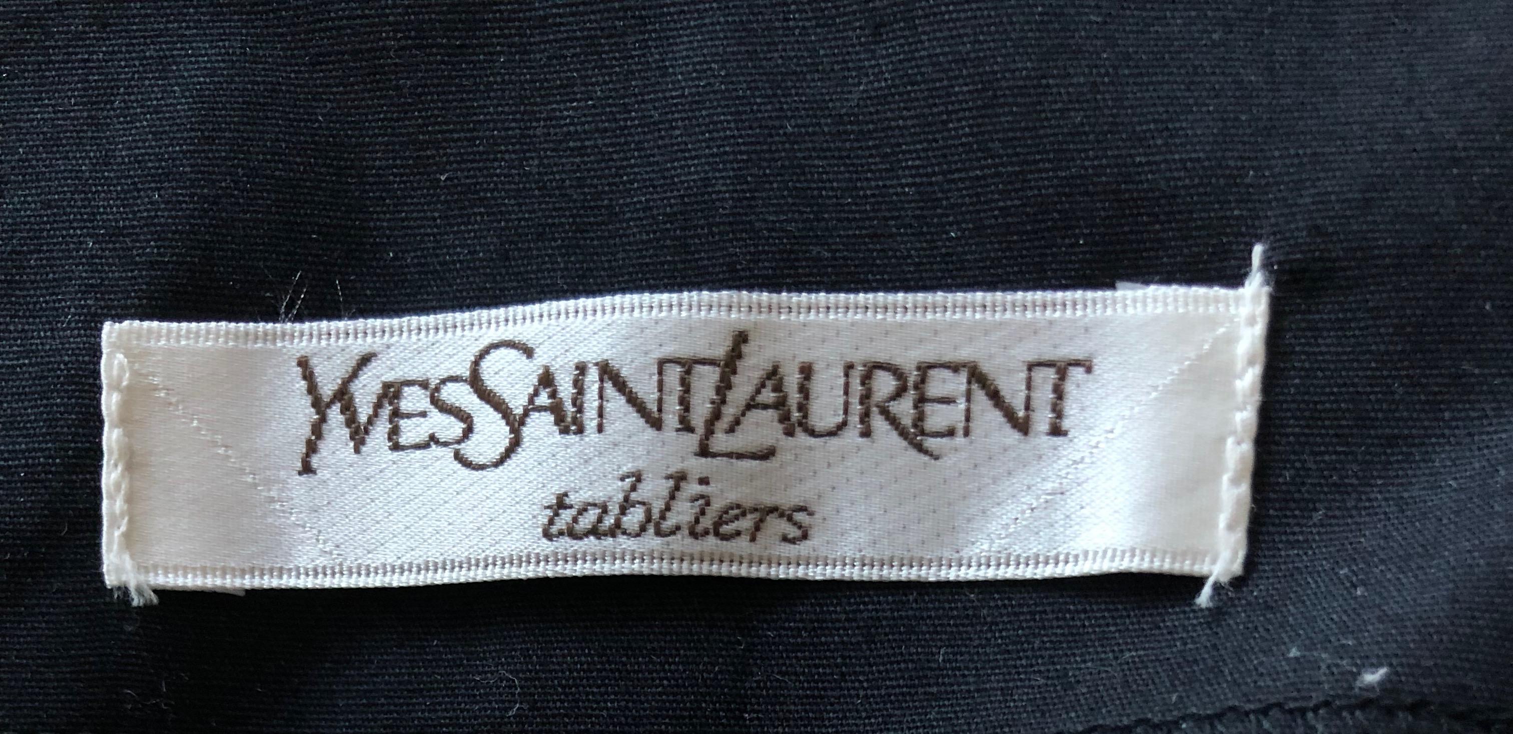 Yves Saint Laurent Vintage 70's Ombre Cotton Striped Cook's Apron For Sale 4