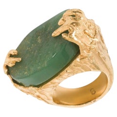 Yves Saint Laurent Anillo Vintage Arty Cristal de Aventurina