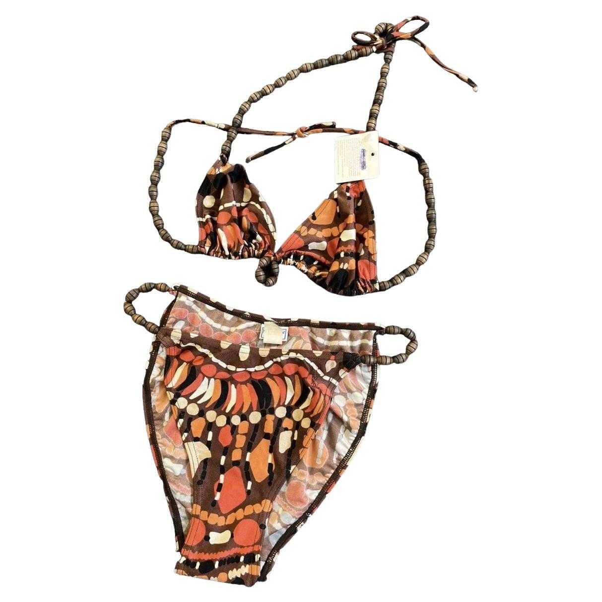 Yves Saint Laurent Vintage Beads Bikini Set For Sale