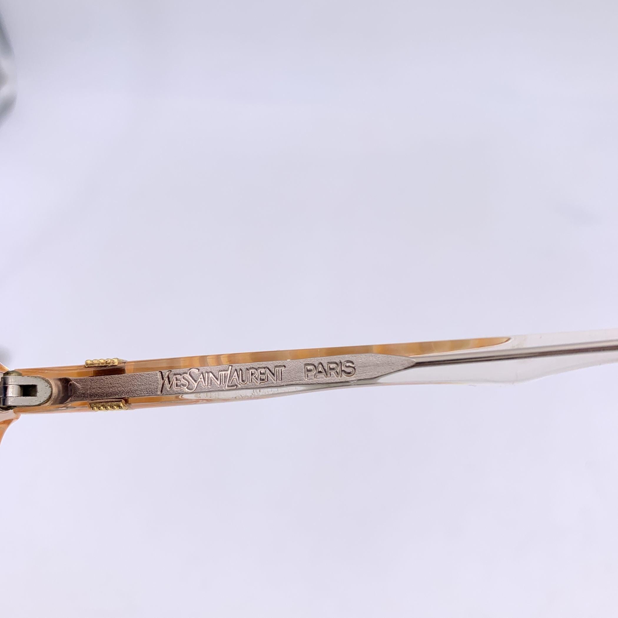 Yves Saint Laurent Gafas de sol vintage beige CALCHAS 54/16 140mm en Excelente estado para la venta en Rome, Rome