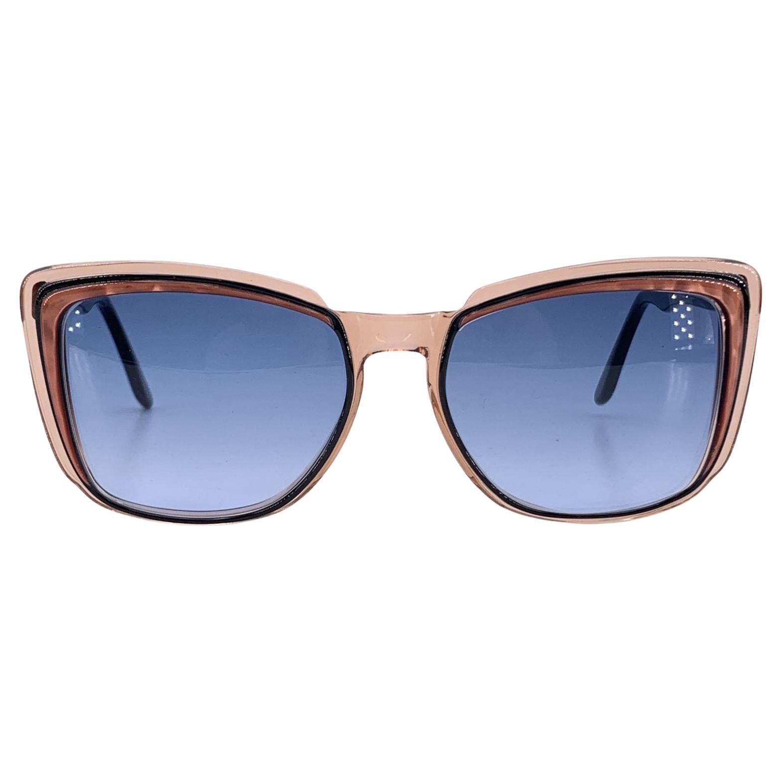 Yves Saint Laurent Vintage Black Beige Sunglasses CUPIDON 55/16 140mm For Sale