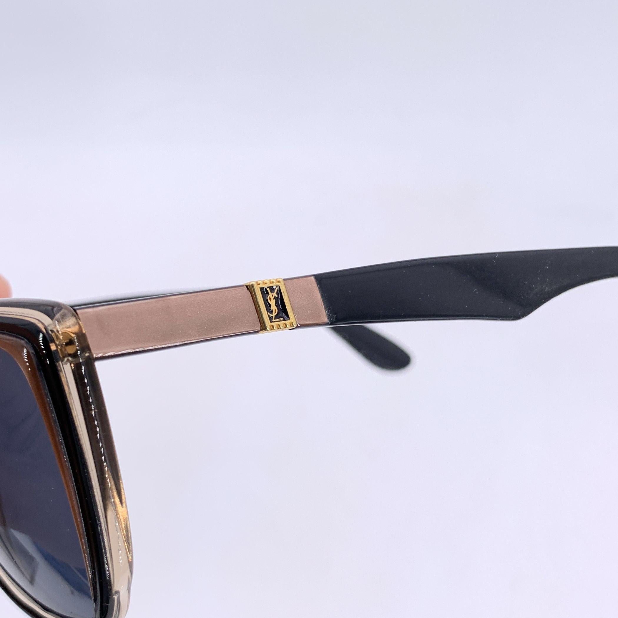 Yves Saint Laurent Vintage Schwarz Beige Sonnenbrille EGYPTOS 55/15 135mm Damen im Angebot