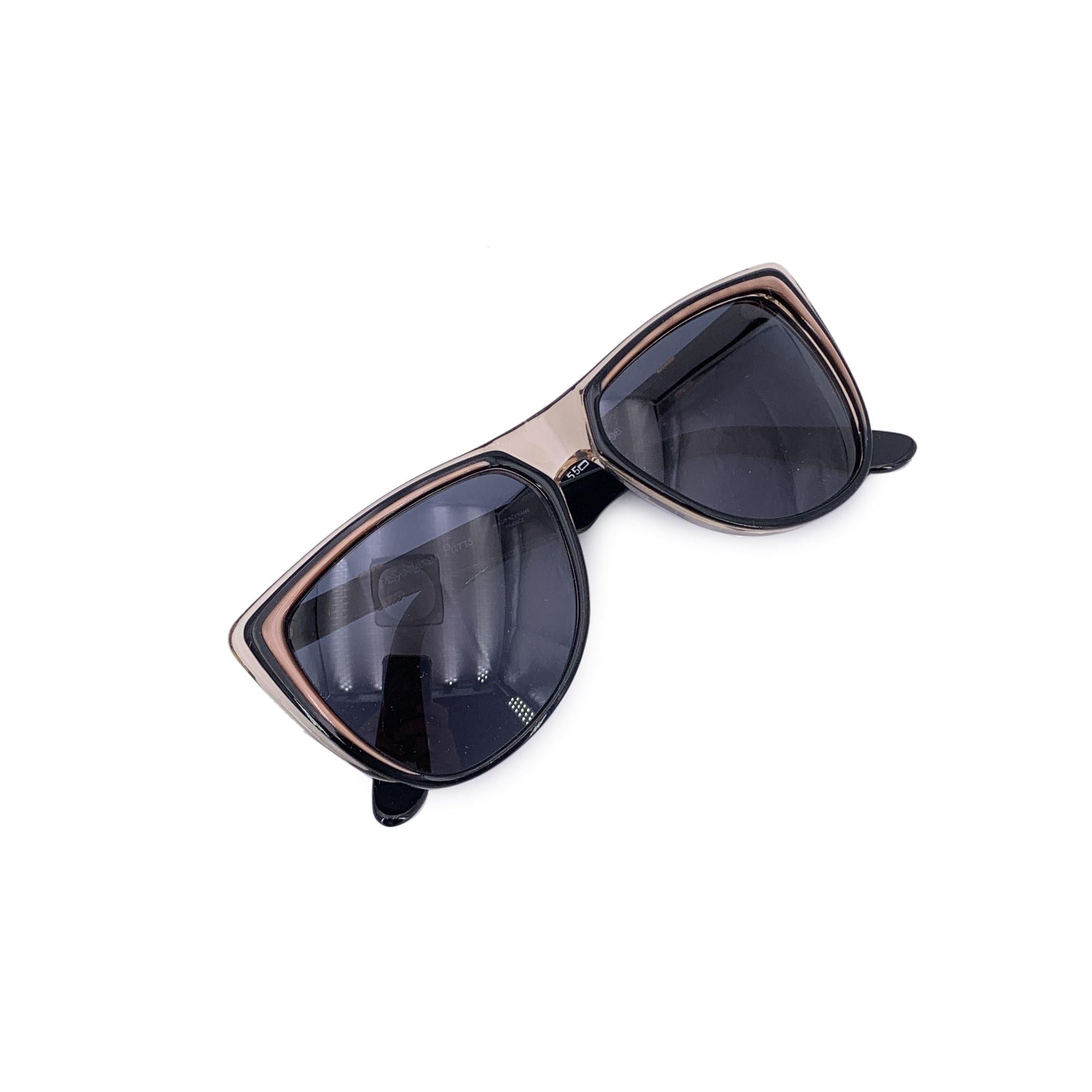 Yves Saint Laurent Vintage Schwarz Beige Sonnenbrille EGYPTOS 55/15 135mm im Angebot 1