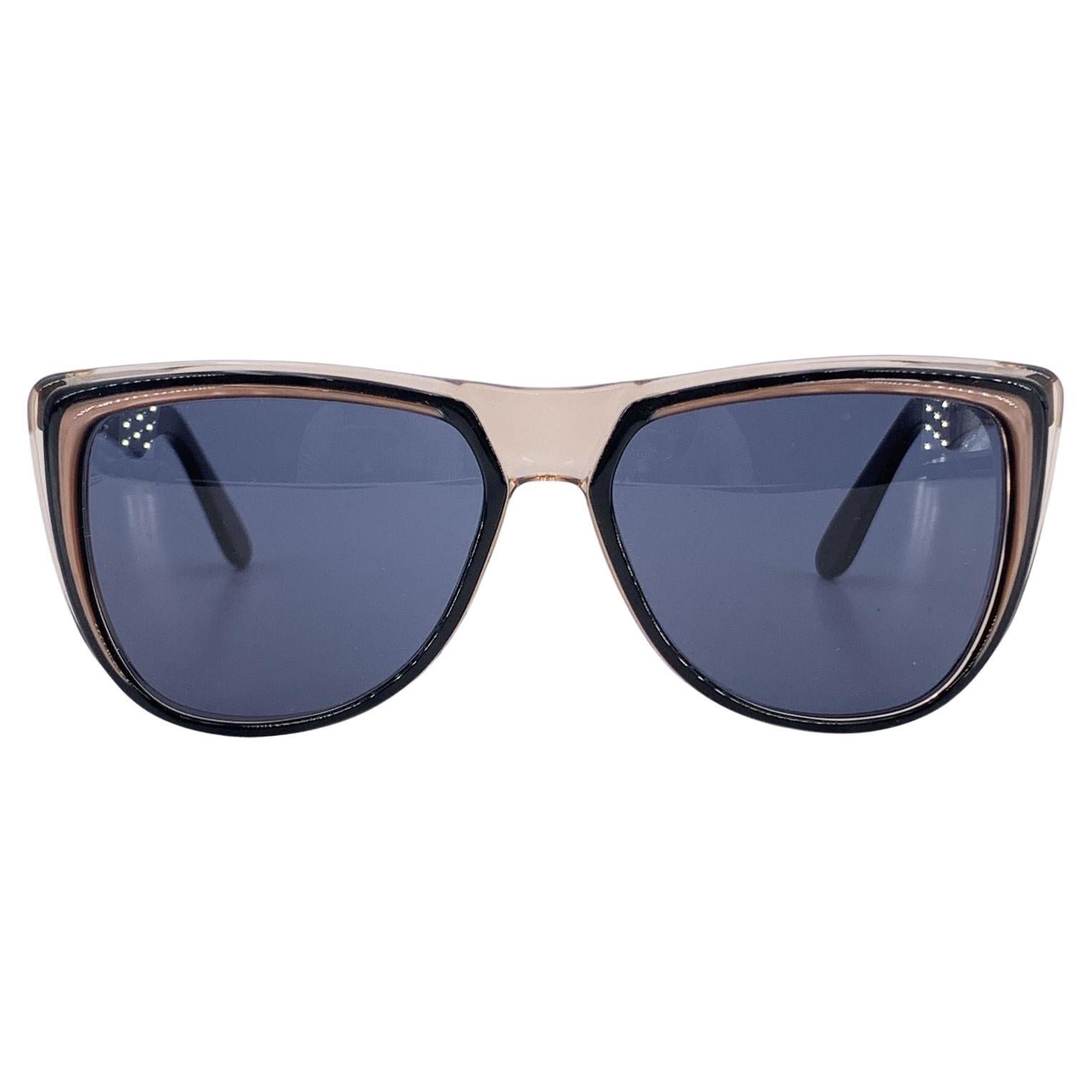 Yves Saint Laurent Vintage Schwarz Beige Sonnenbrille EGYPTOS 55/15 135mm