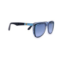 Yves Saint Laurent Vintage Schwarz Blau Sonnenbrille EGYPTOS 55/16 130mm