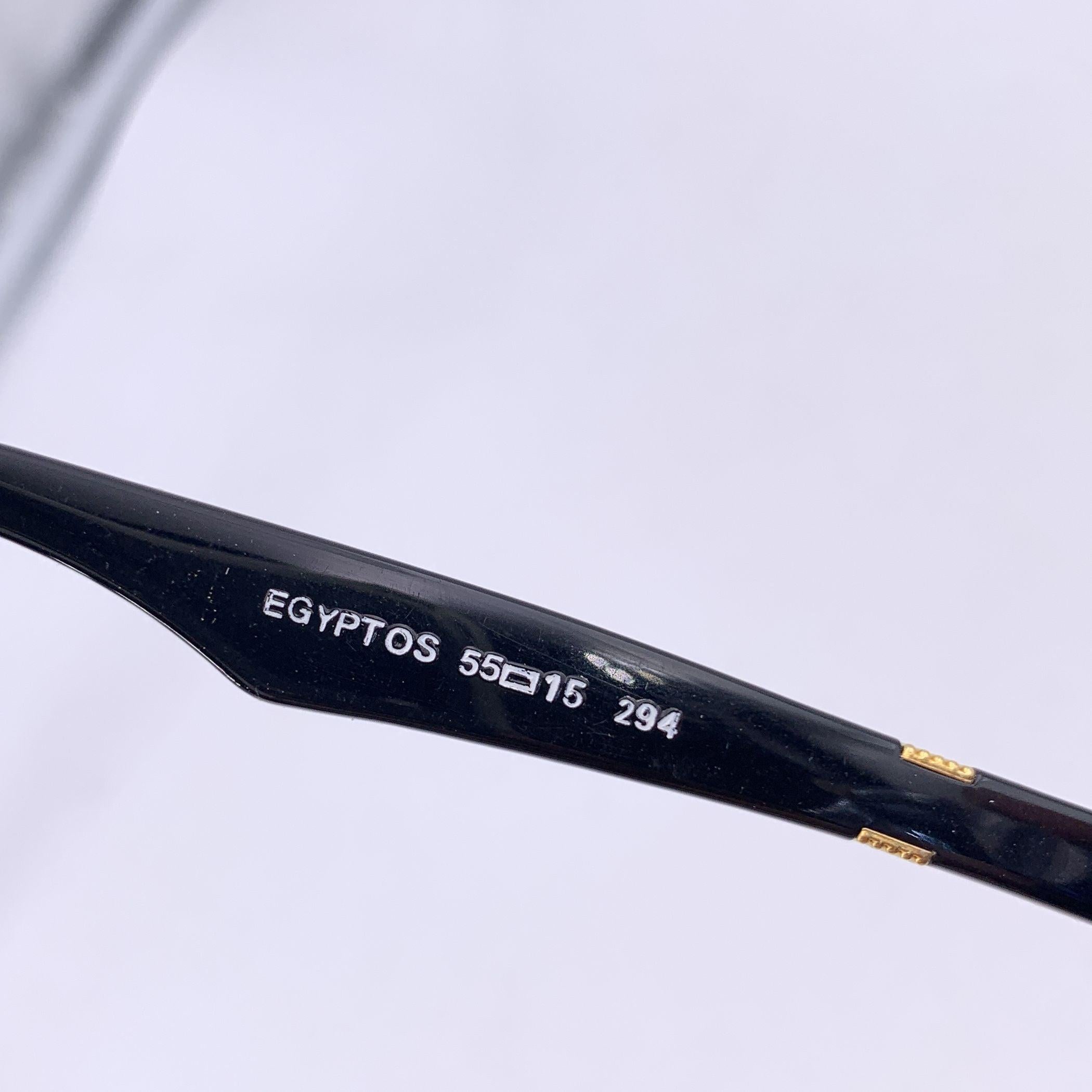 Yves Saint Laurent Vintage Schwarz Blau Sonnenbrille EGYPTOS 55/16 130mm im Zustand „Hervorragend“ im Angebot in Rome, Rome