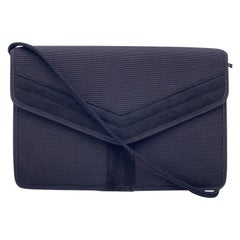 Yves Saint Laurent Vintage Black Canvas Y Evening Shoulder Bag