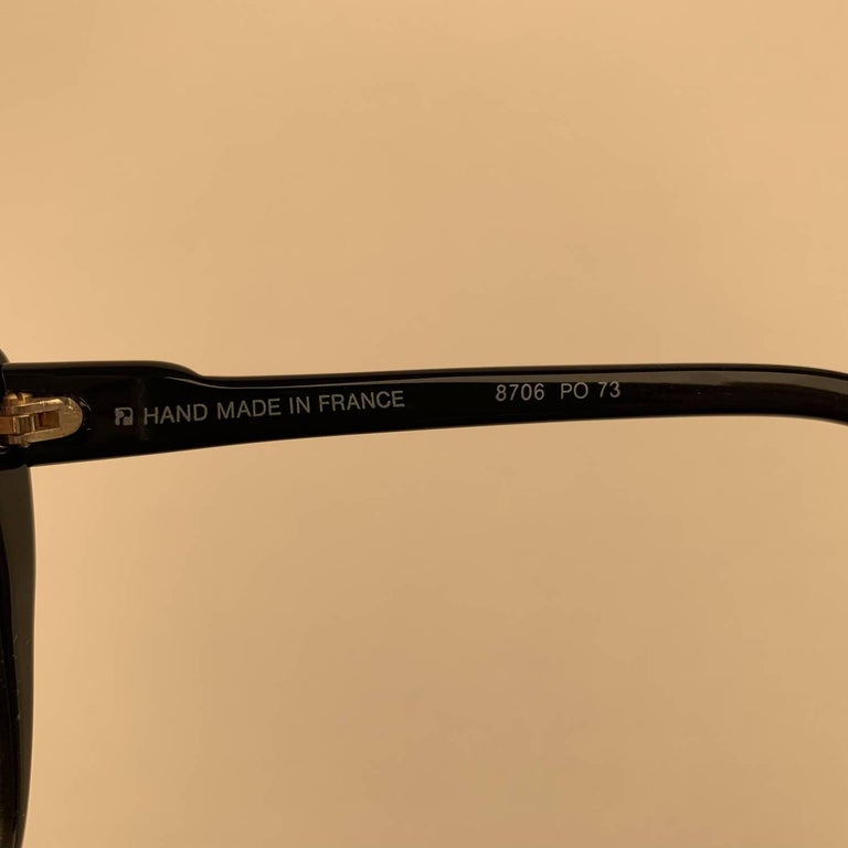 Yves Saint Laurent Vintage Black Green Sunglasses 8706 PO 73 For Sale ...