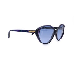 Yves Saint Laurent Vintage Schwarz IRIS Sonnenbrille 52/14 130mm