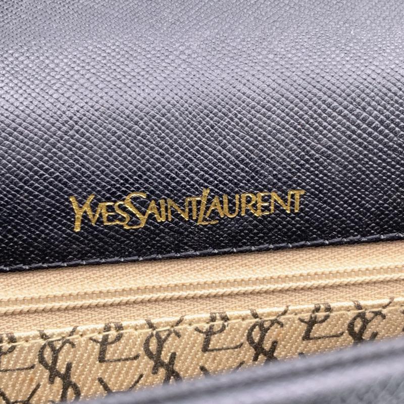 Yves Saint Laurent Vintage Sac à bandoulière en cuir noir Pour femmes en vente
