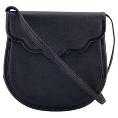 Yves Saint Laurent Vintage Sac à bandoulière en cuir noir