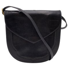Yves Saint Laurent Vintage Black Leather Flap Shoulder Bag