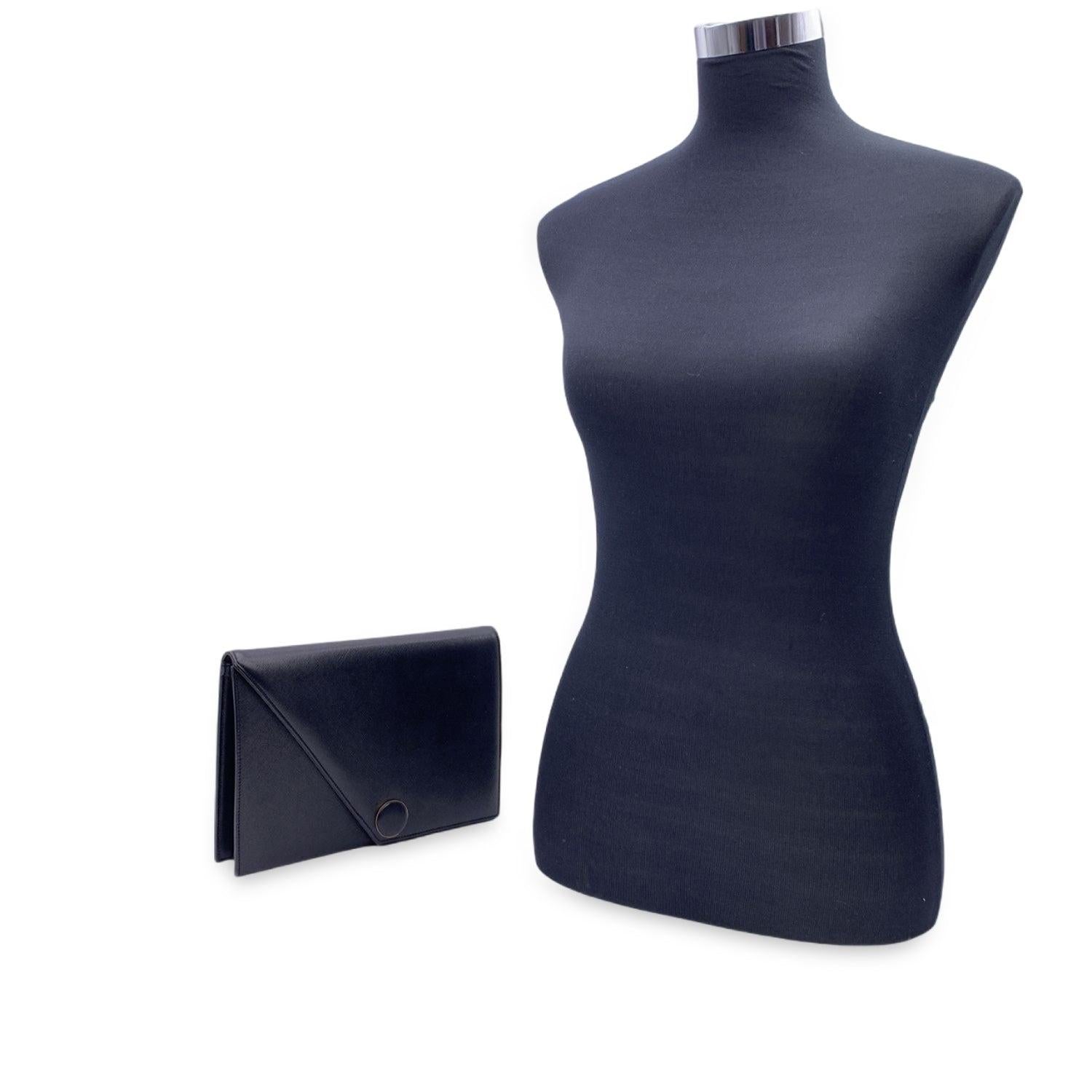 Yves Saint Laurent Vintage Black Leather Handbag Clutch Bag 3
