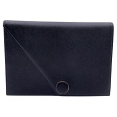 Yves Saint Laurent Vintage Black Leather Handbag Clutch Bag