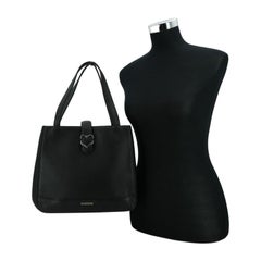Yves Saint Laurent Vintage Black Leather Heart Tote Shoulder Bag