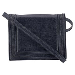 Yves Saint Laurent Vintage Black Leather Small Convertible Bag