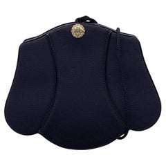 Yves Saint Laurent Vintage Satin Noir Soirée Pochette Bandoulière