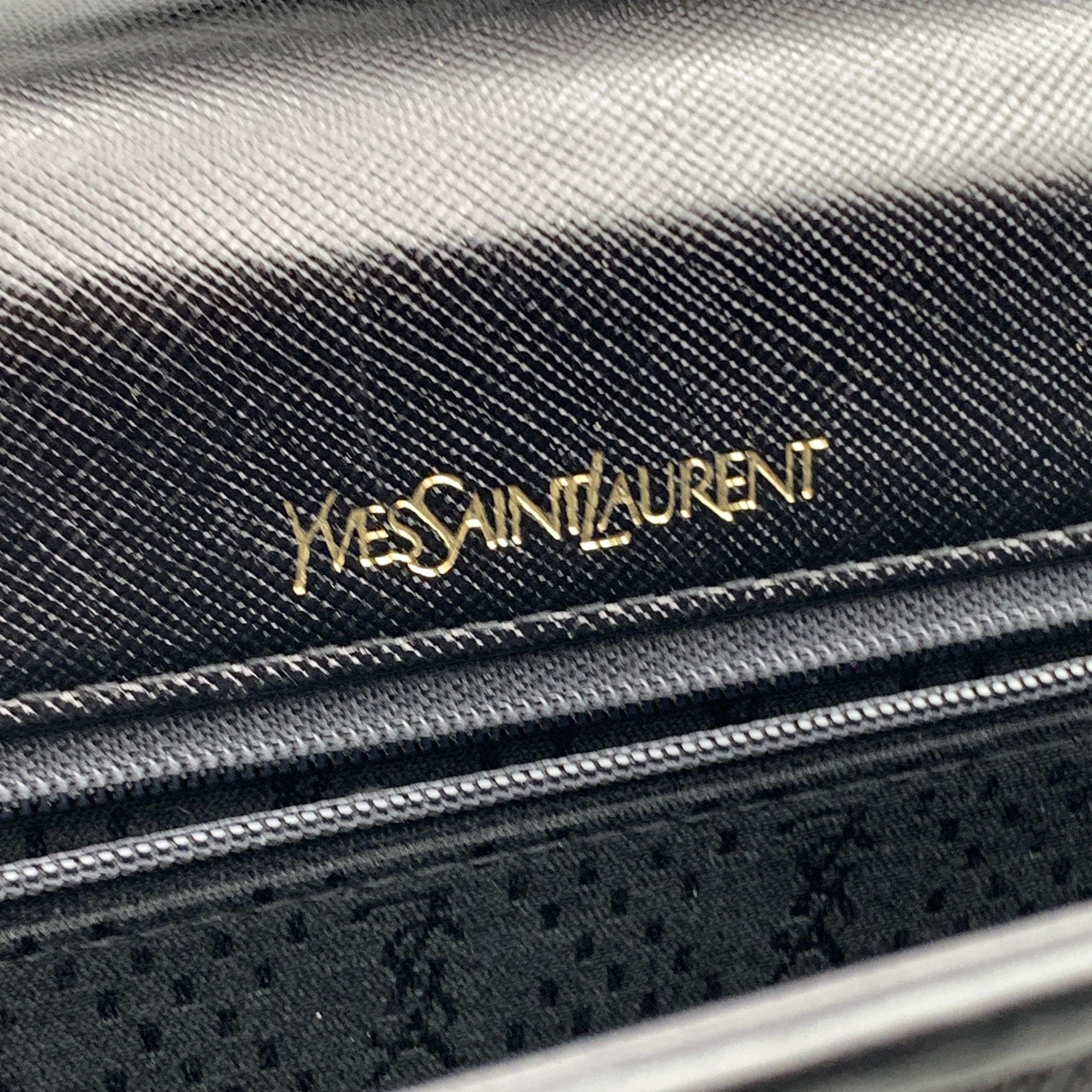 Yves Saint Laurent Vintage Black Studded Convertible Shoulder Bag For Sale 1