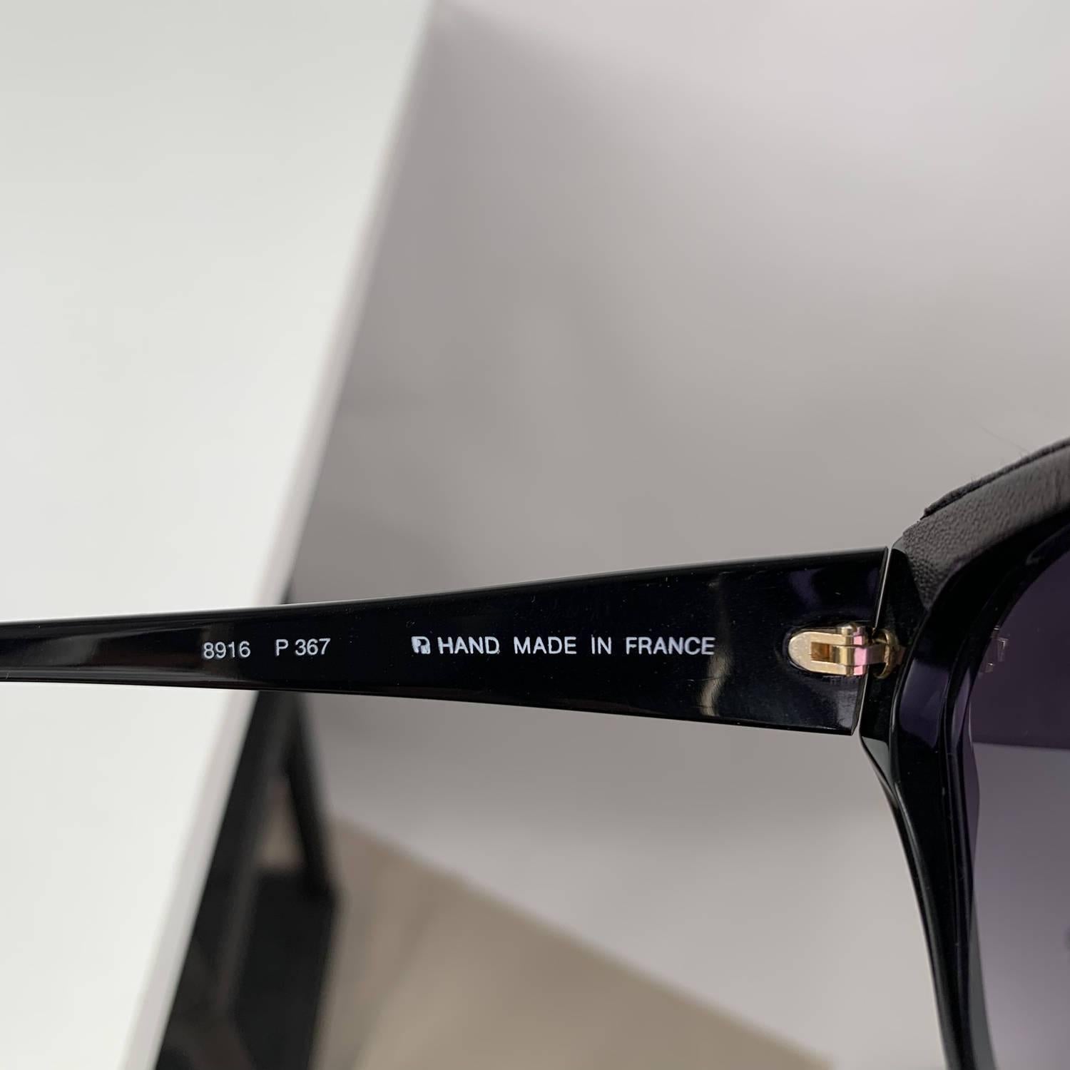Yves Saint Laurent Vintage Black Sunglasses 8916 P367 with Leather 2