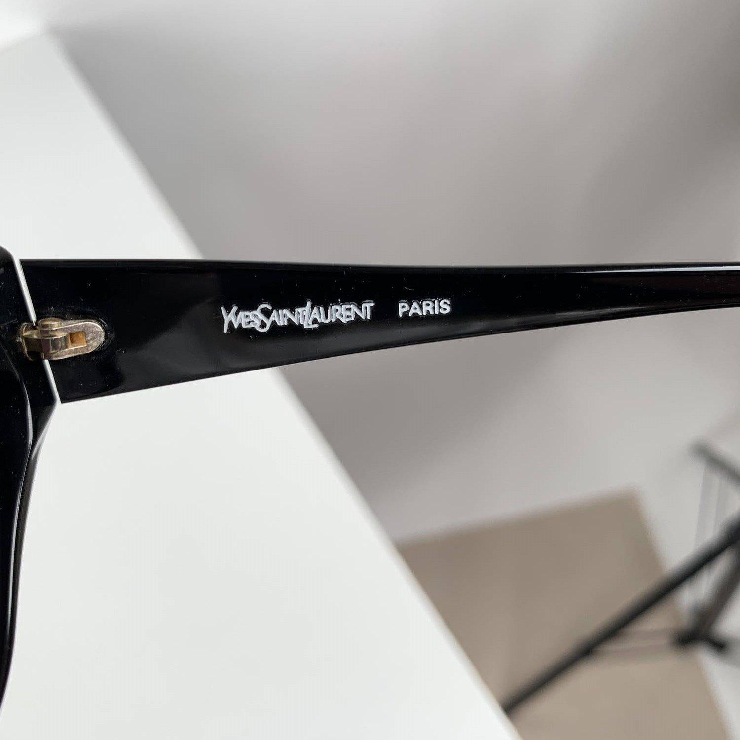 Yves Saint Laurent Vintage Black Sunglasses 8916 P367 with Leather 5