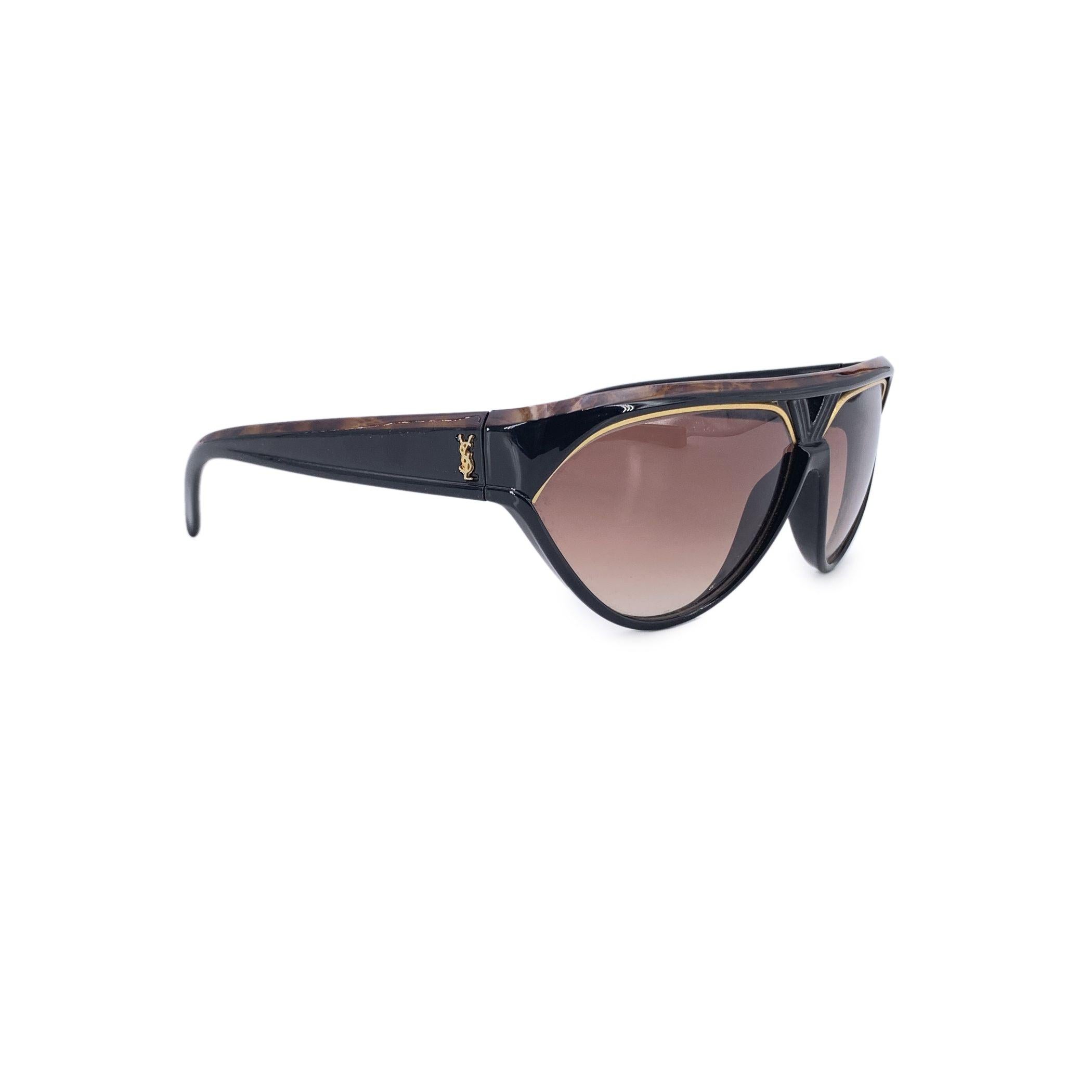 Yves Saint Laurent Vintage Black Sunglasses Champs Elysees 8961-1 (Braun) im Angebot