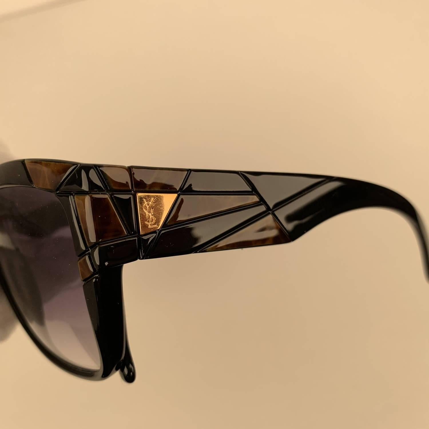 Yves Saint Laurent Vintage Black Sunglasses Deauville 8859-1 Y 142 1