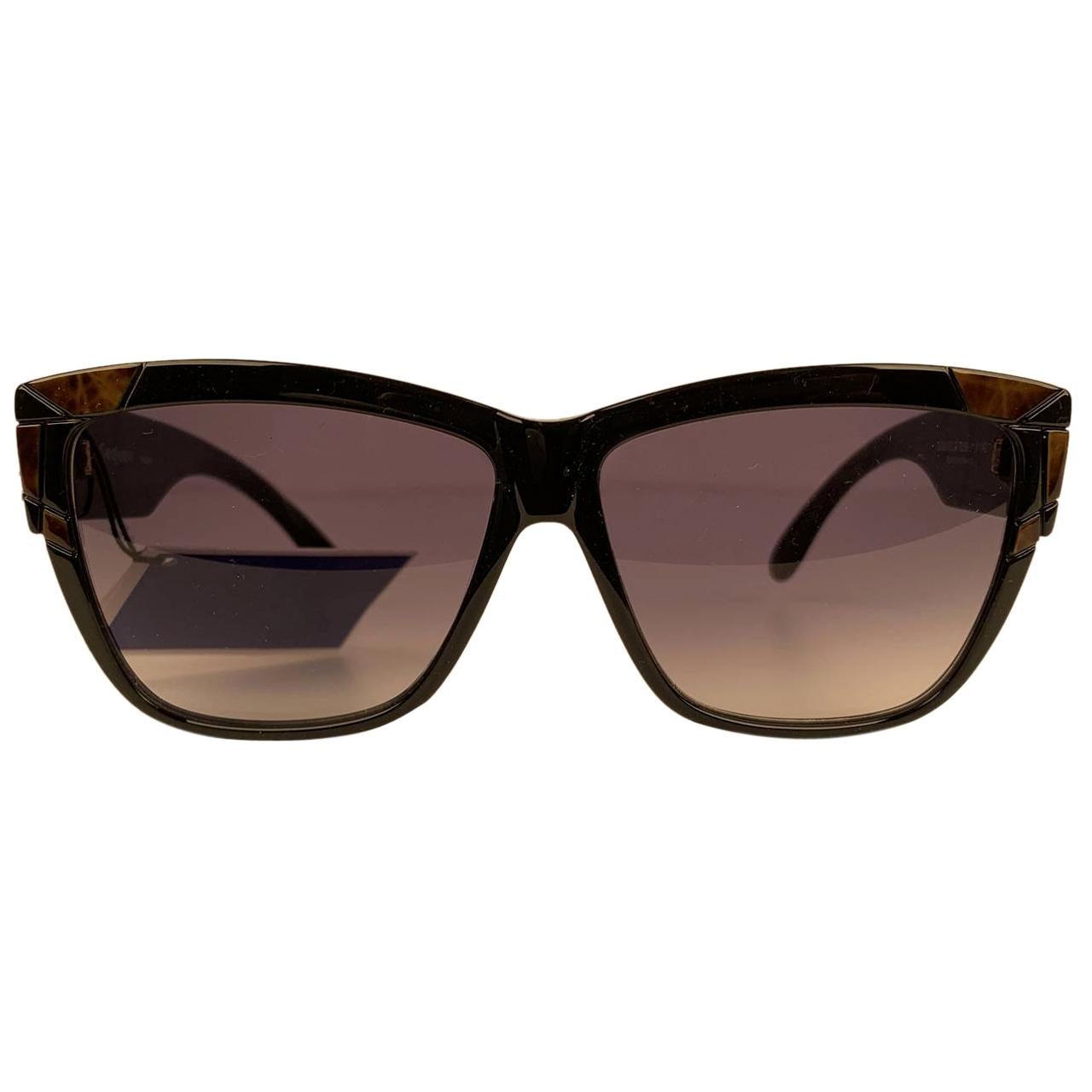 Yves Saint Laurent Vintage Black Sunglasses Deauville 8859-1 Y 142