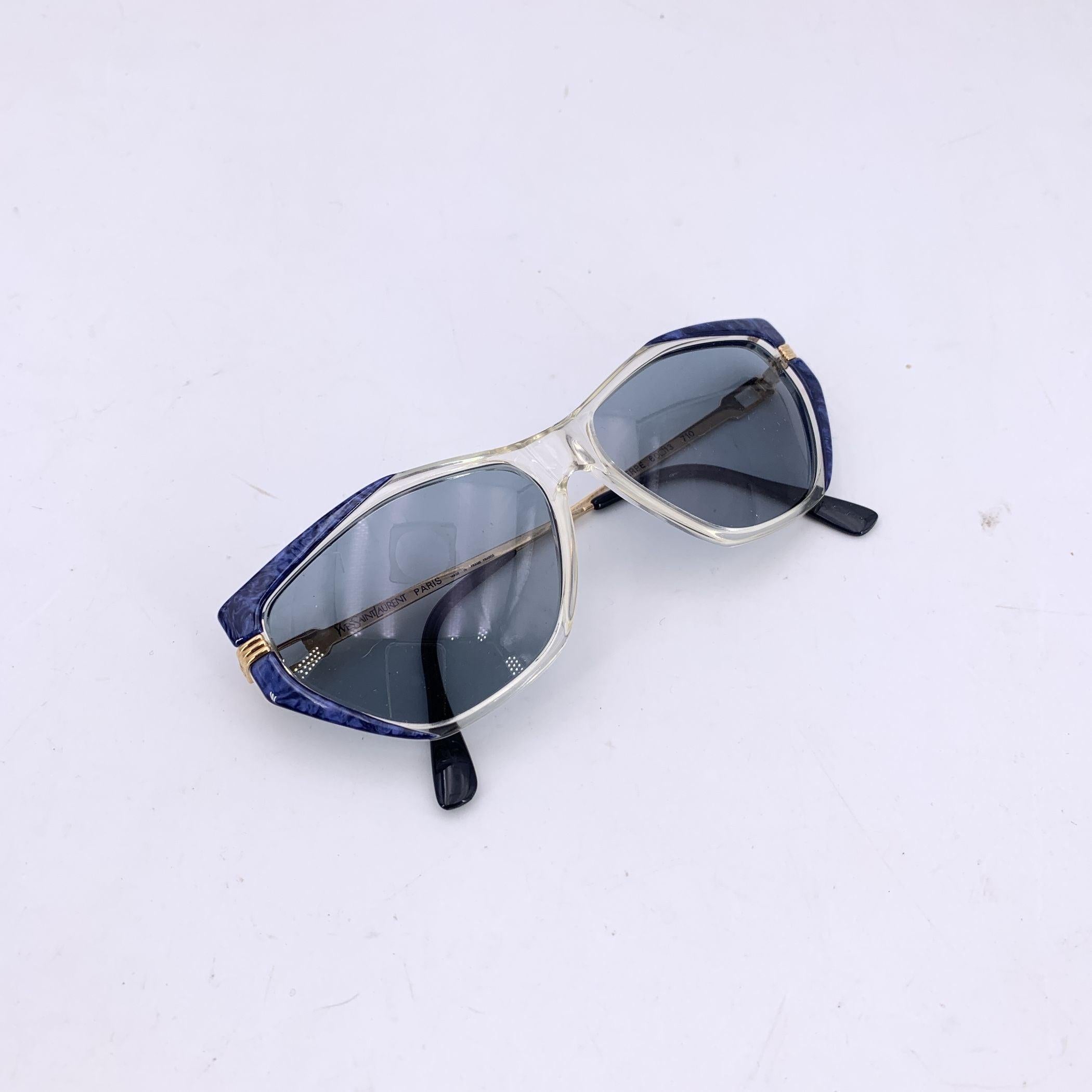Yves Saint Laurent Vintage Blaue EUTERPE-Sonnenbrille 60/13 140mm (Grau) im Angebot