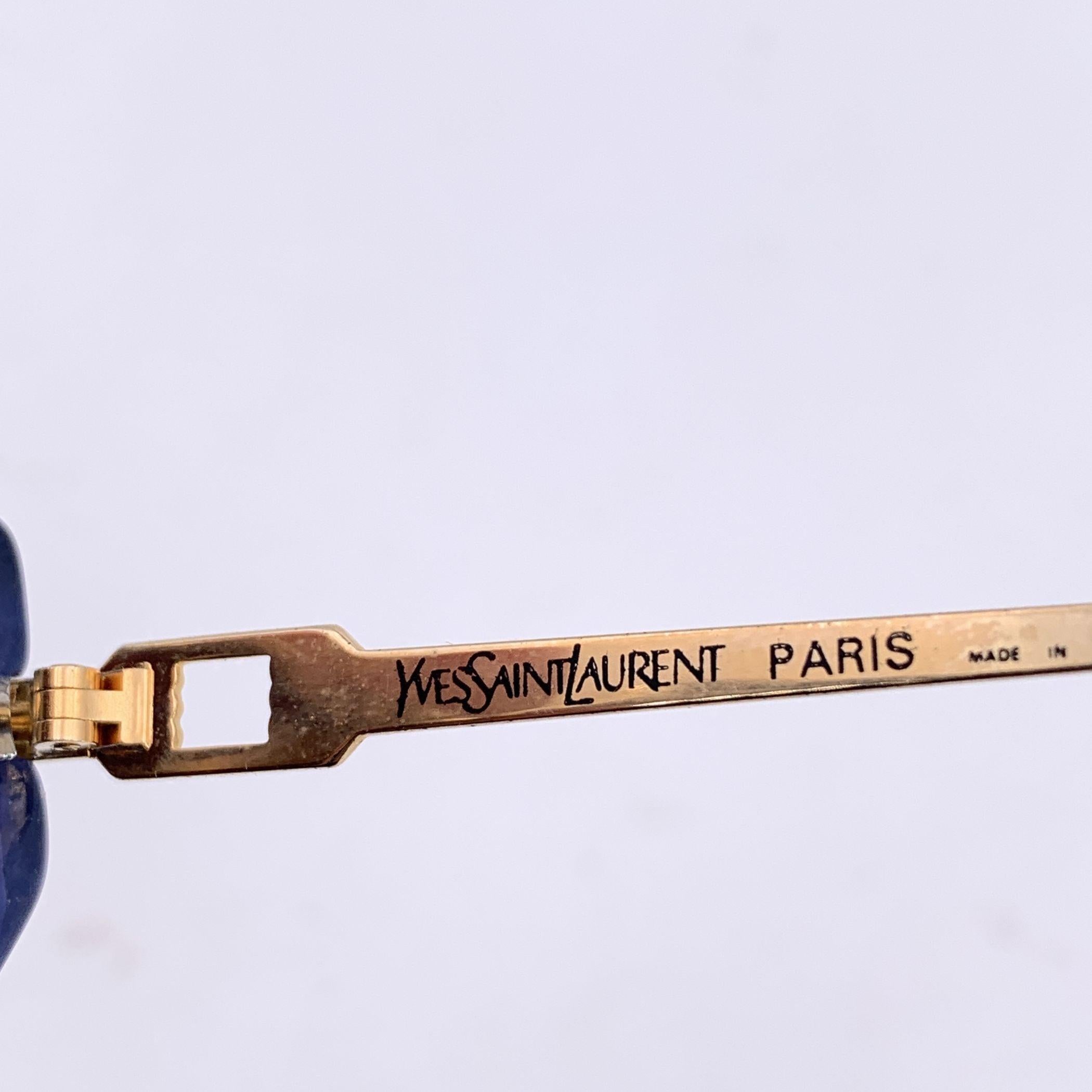 Yves Saint Laurent Vintage Blaue EUTERPE-Sonnenbrille 60/13 140mm Damen im Angebot