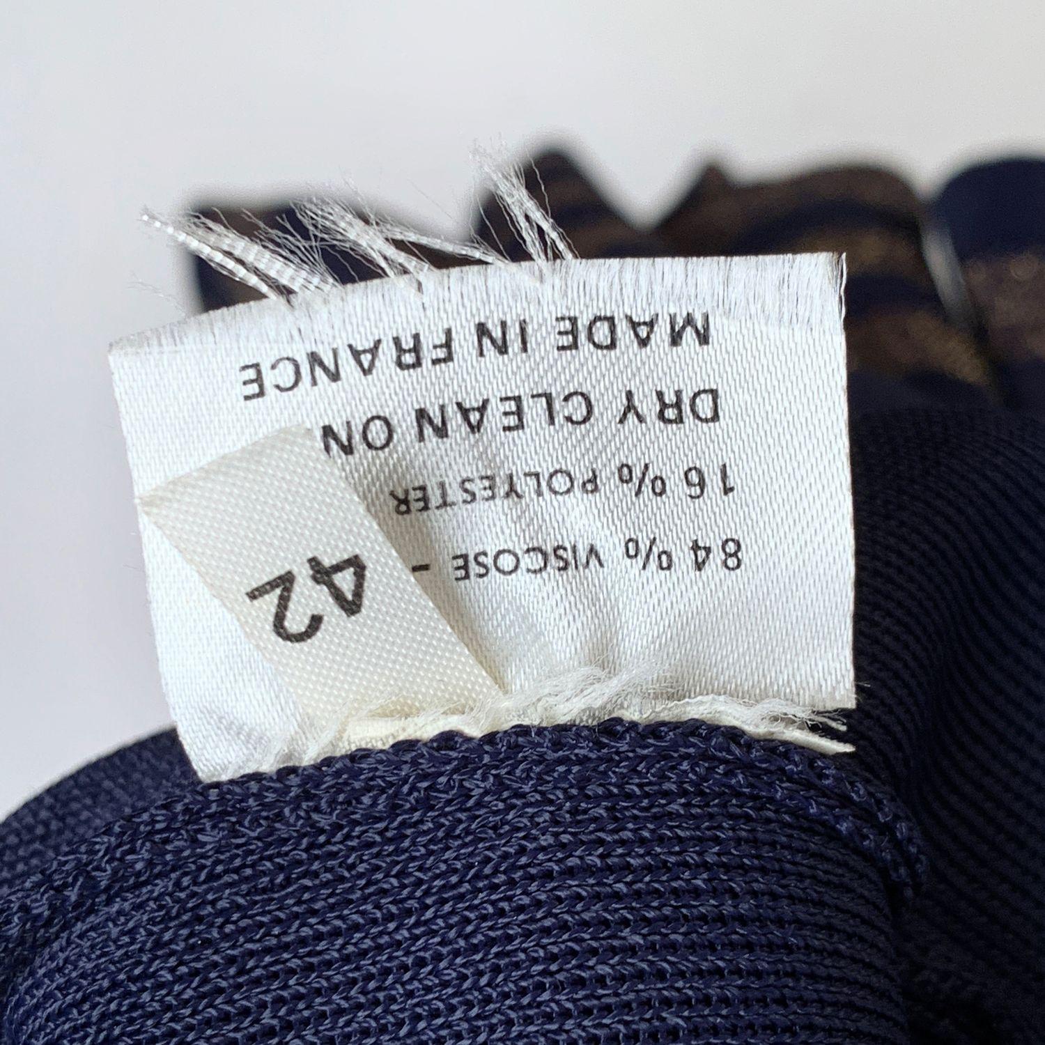 Yves Saint Laurent Vintage Blue Gold Stripes Jumper Size 42 2