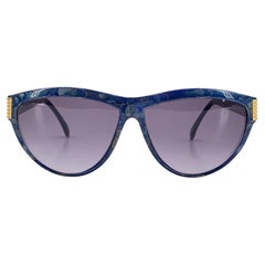 Yves Saint Laurent Vintage Blue Gold Sunglasses 9045 60/15 135mm Yves Saint Laurent Vintage Blue Gold Sunglasses 9045 60/15 135mm
