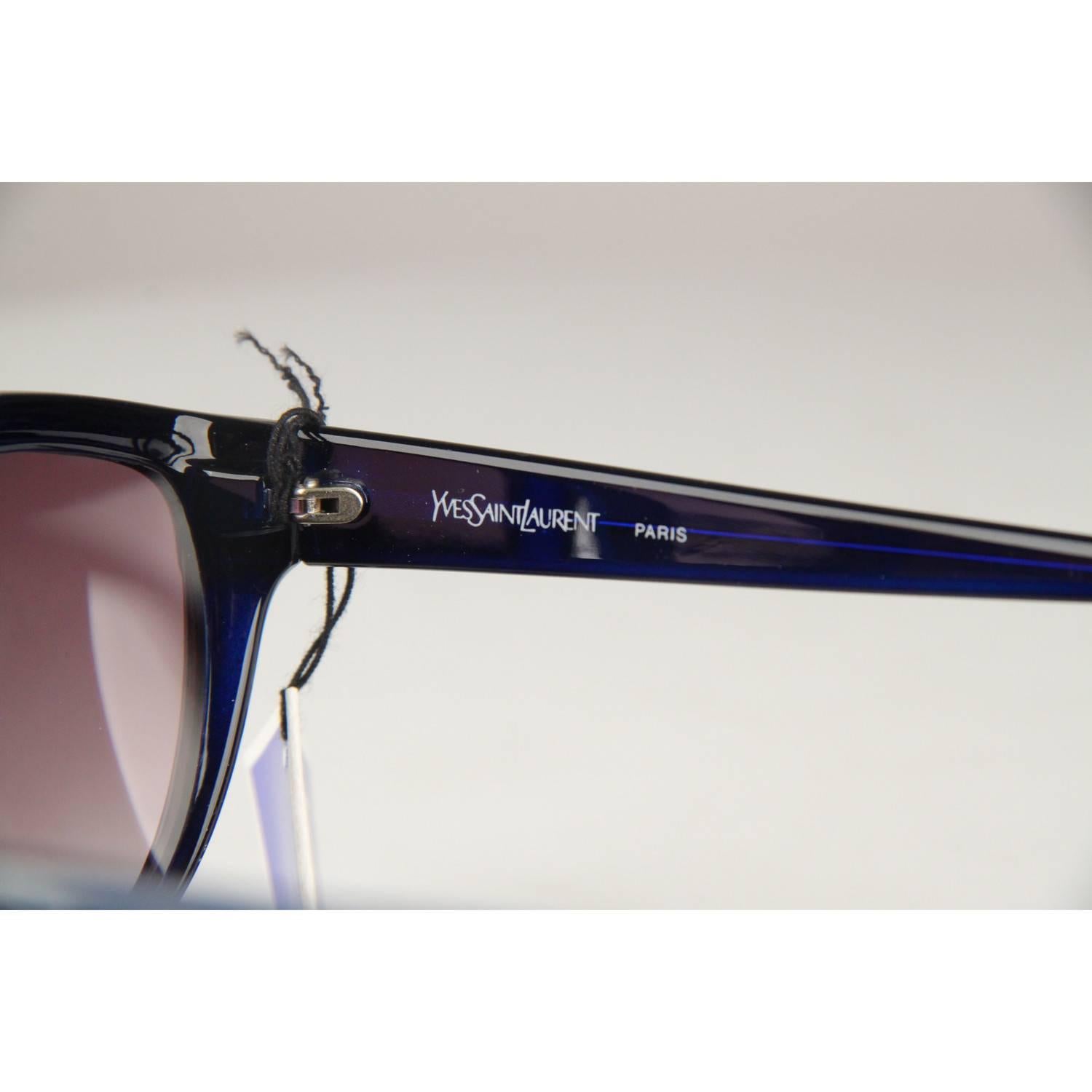 Yves Saint Laurent Vintage Blue Marbled Sunglasses 9045 56mm New Old Stock 1