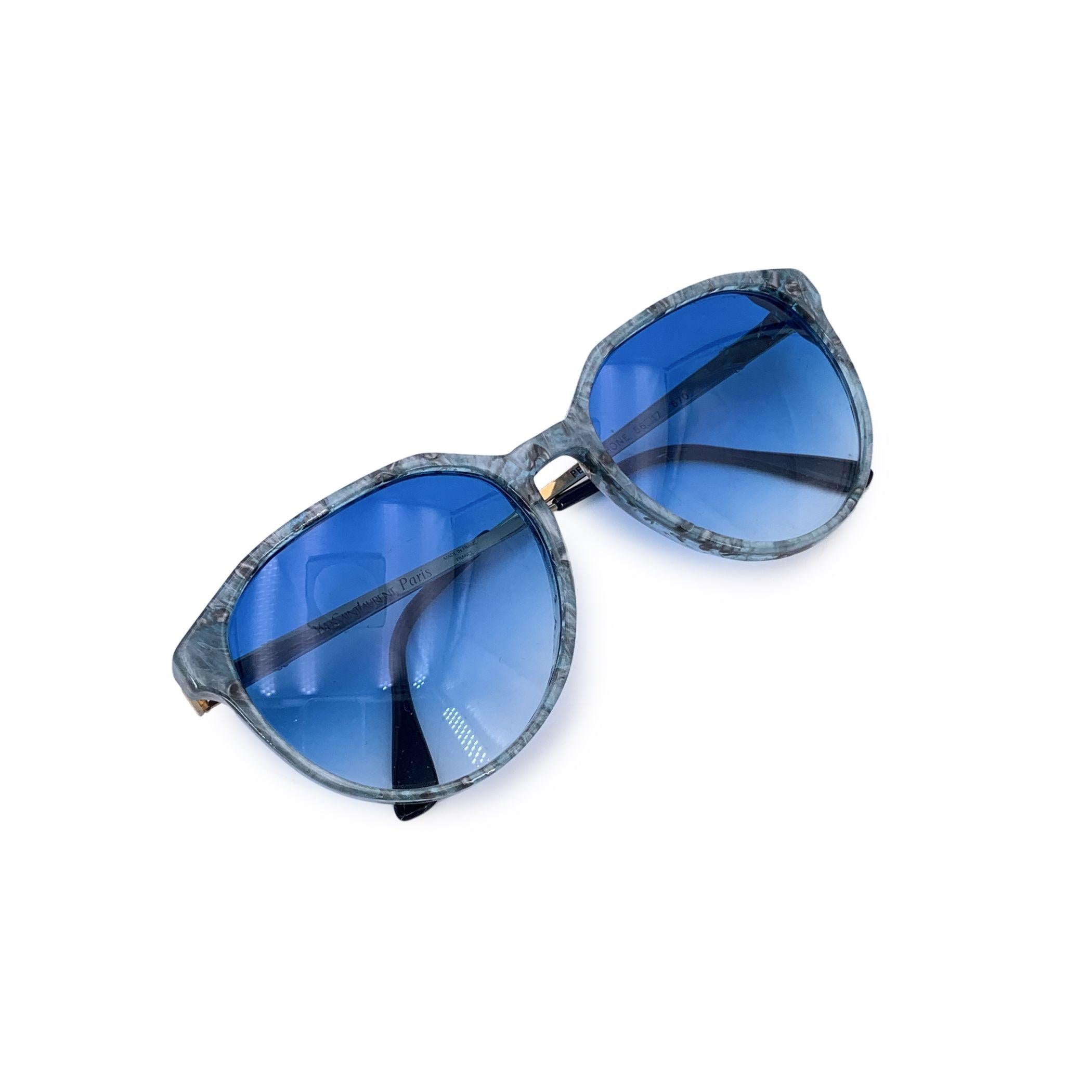 Occhiali da sole Yves Saint Laurent Vintage Blues PERSEPHONE 54/17 130mm in vendita 2