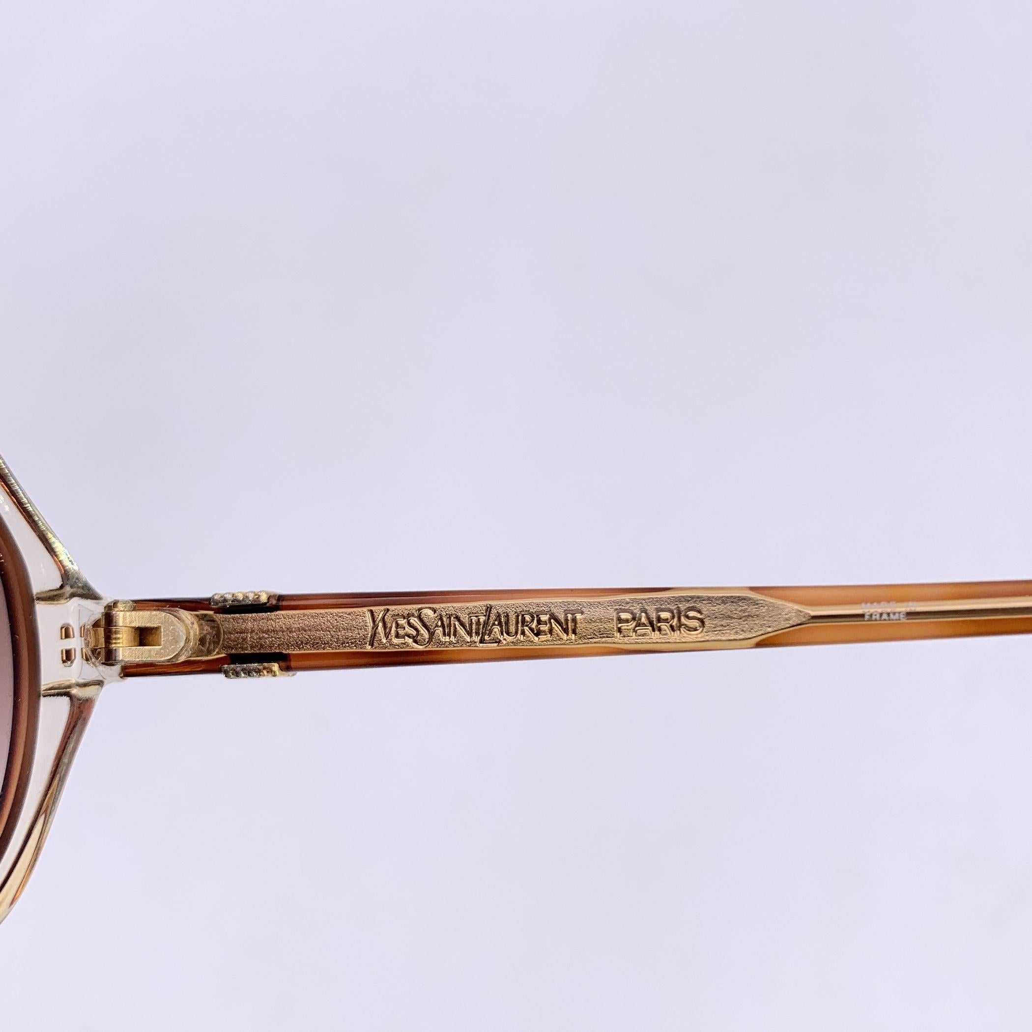 Yves Saint Laurent Vintage Braun Aviator-Sonnenbrille THOE 56/16 140mm im Angebot 1