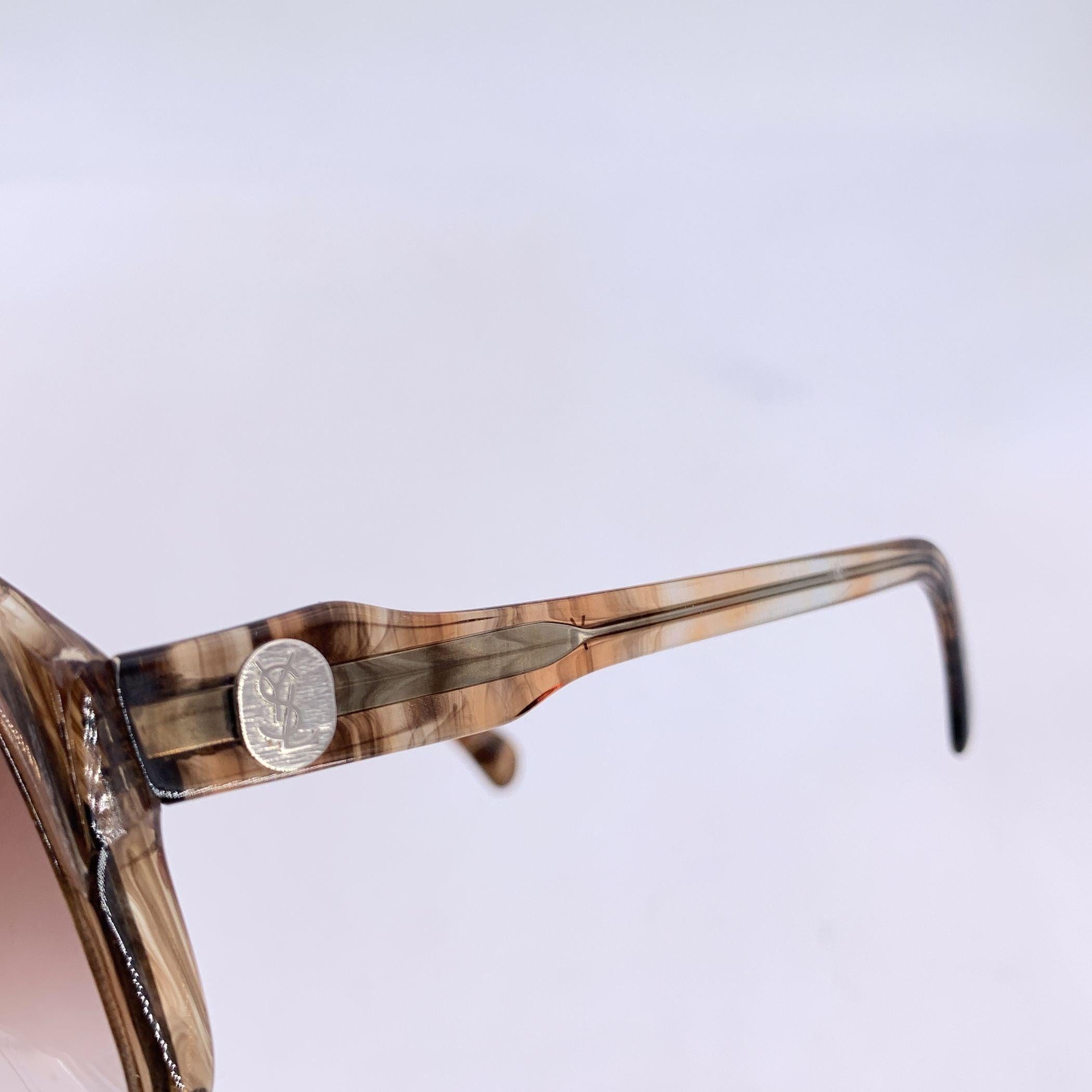 Yves Saint Laurent Occhiali da sole vintage marrone sfumato ARMANDIA 52/18 In condizioni ottime in vendita a Rome, Rome
