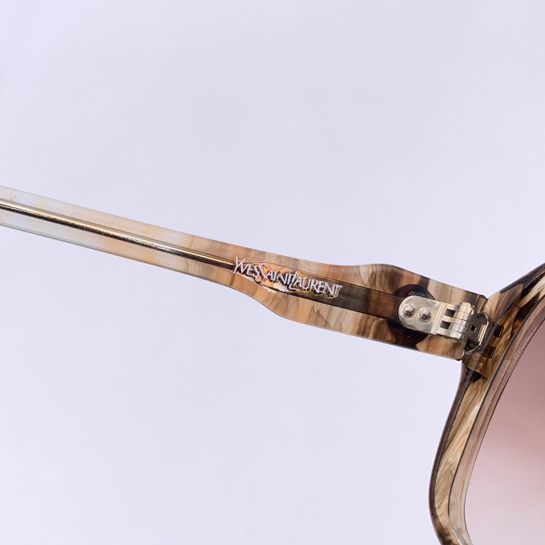 Donna Yves Saint Laurent Occhiali da sole vintage marrone sfumato ARMANDIA 52/18 in vendita