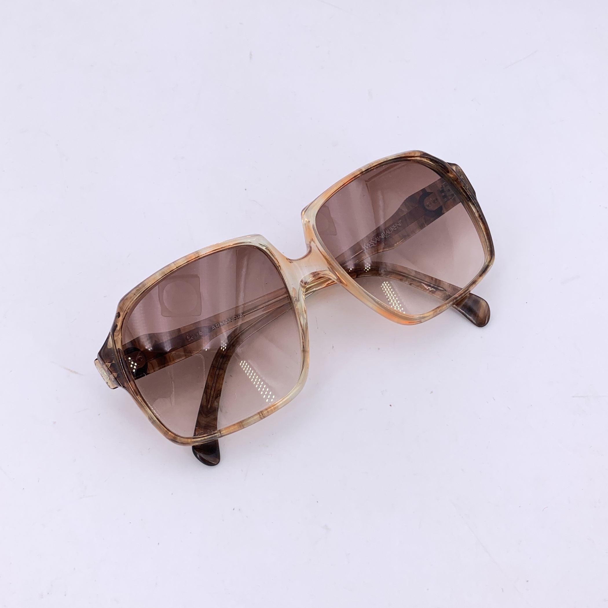 Yves Saint Laurent Occhiali da sole vintage marrone sfumato ARMANDIA 52/18 in vendita 1