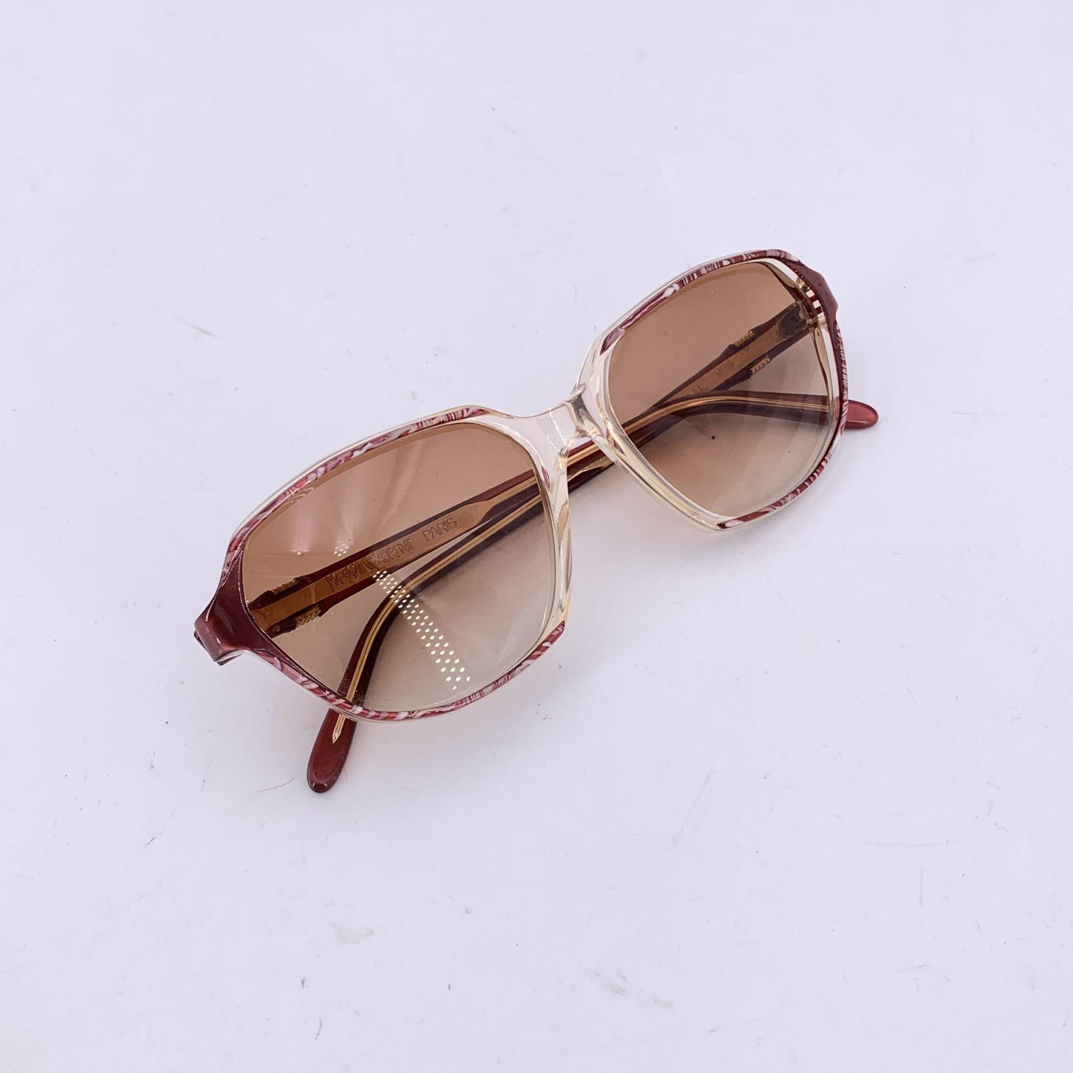 Yves Saint Laurent Vintage Braune Sonnenbrille mit Farbverlauf NESSUS 58/16 im Angebot 1