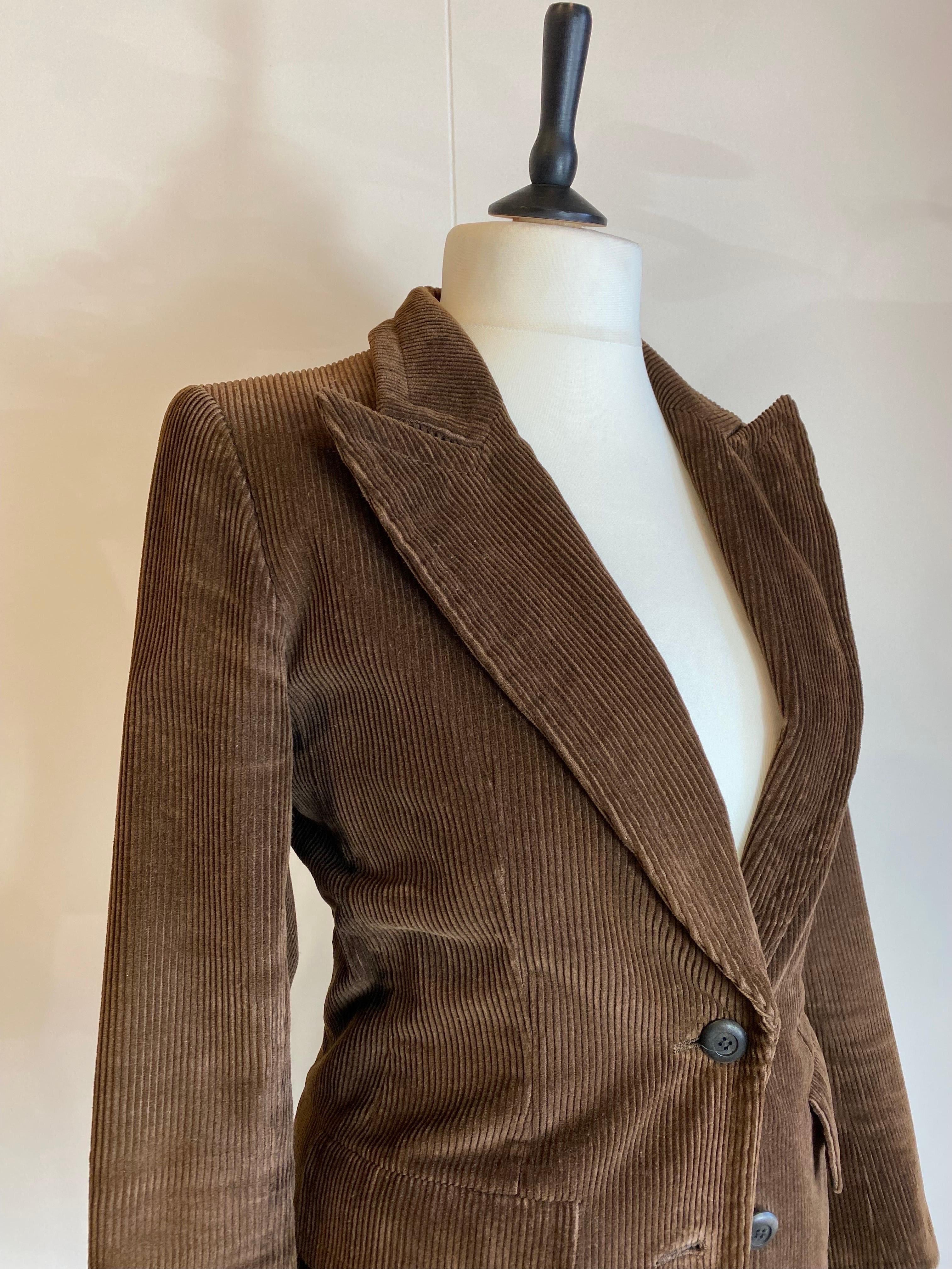 Yves Saint Laurent Vintage Brown Jacket Unisexe en vente