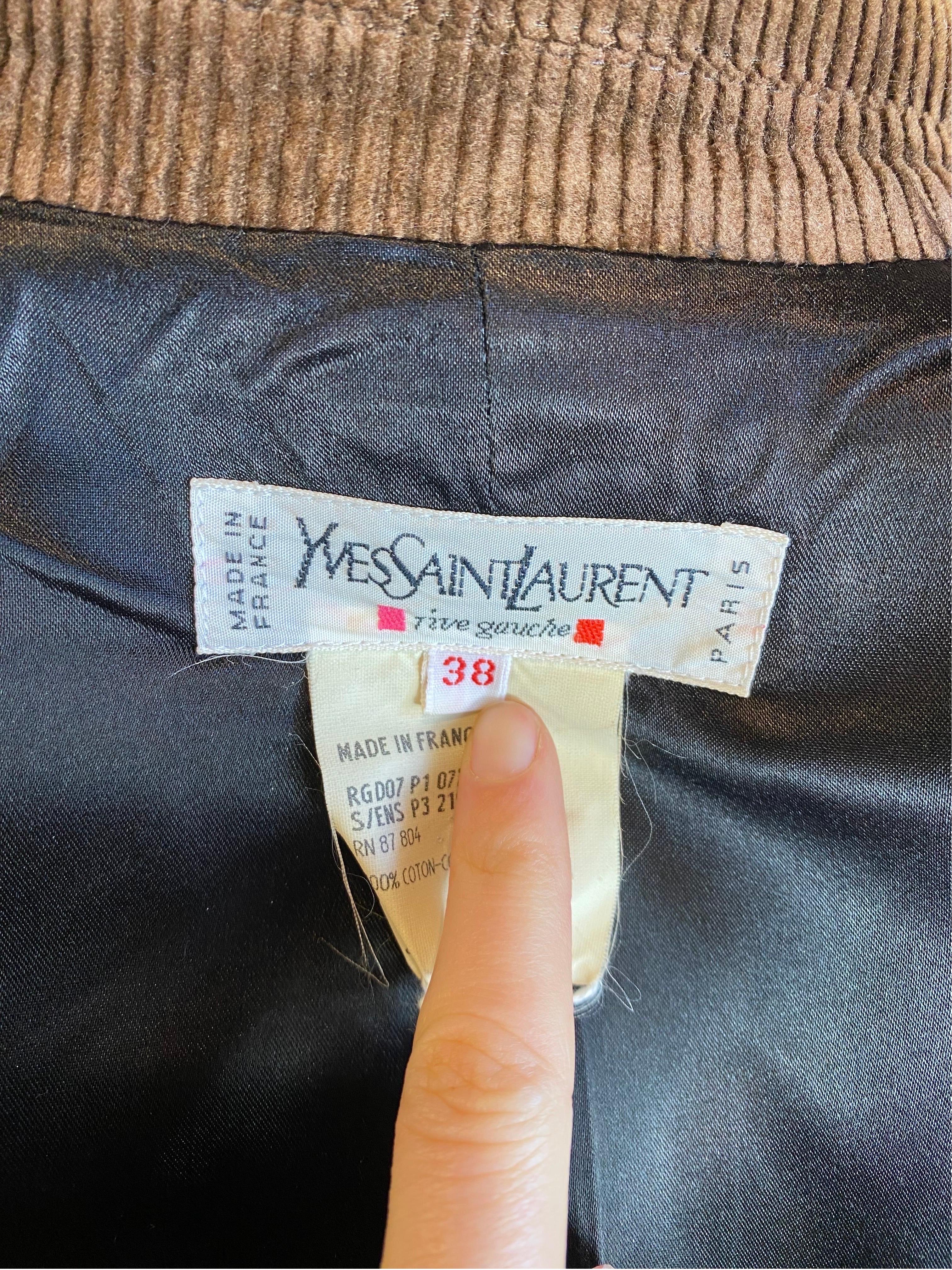Yves Saint Laurent Vintage Brown Jacket en vente 2