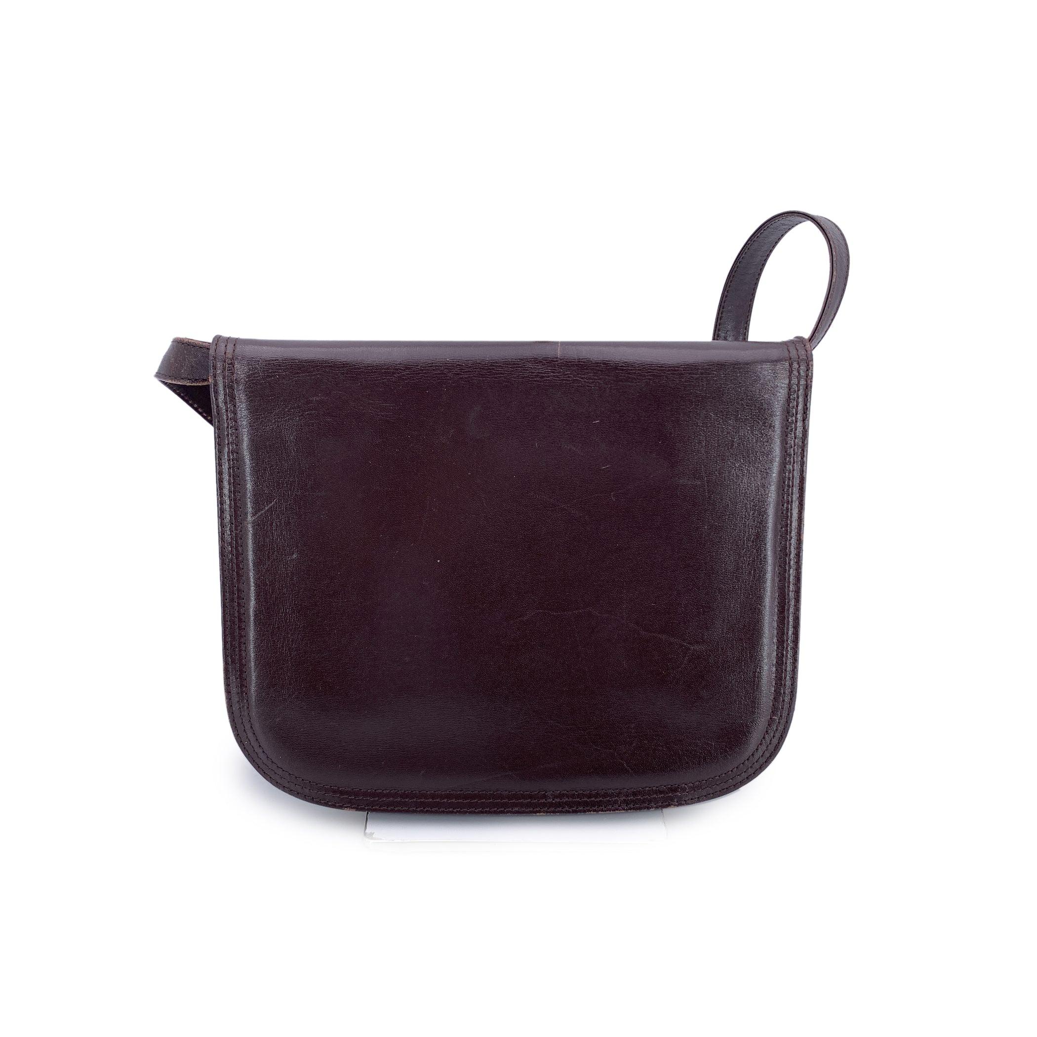 Yves Saint Laurent Vintage Braun Leder Convertible Umhängetasche (Schwarz) im Angebot