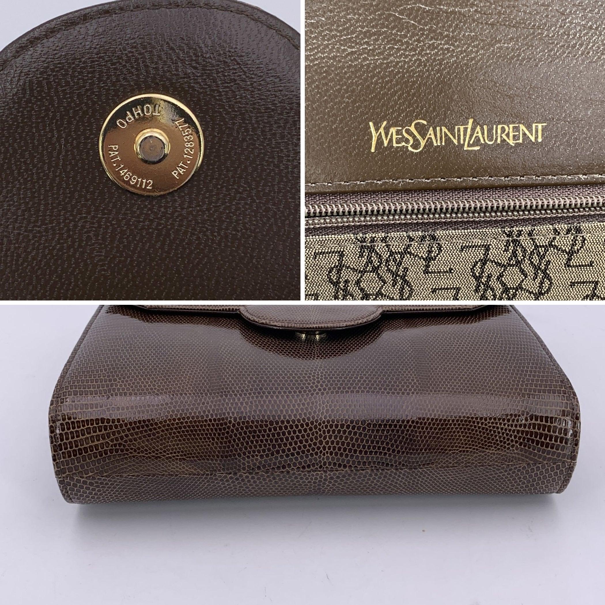 Yves Saint Laurent Vintage Sac à bandoulière convertible en cuir marron Pour femmes en vente