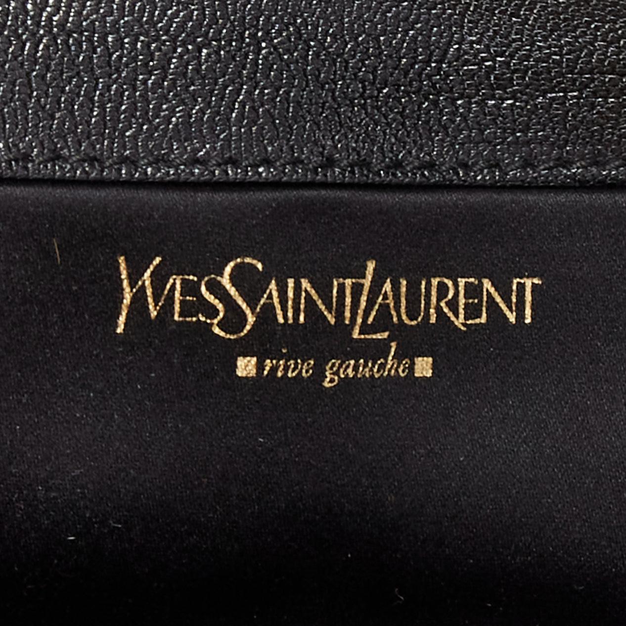 YVES SAINT LAURENT Vintage brown leopard horsehair pom pom wrap clutch 5