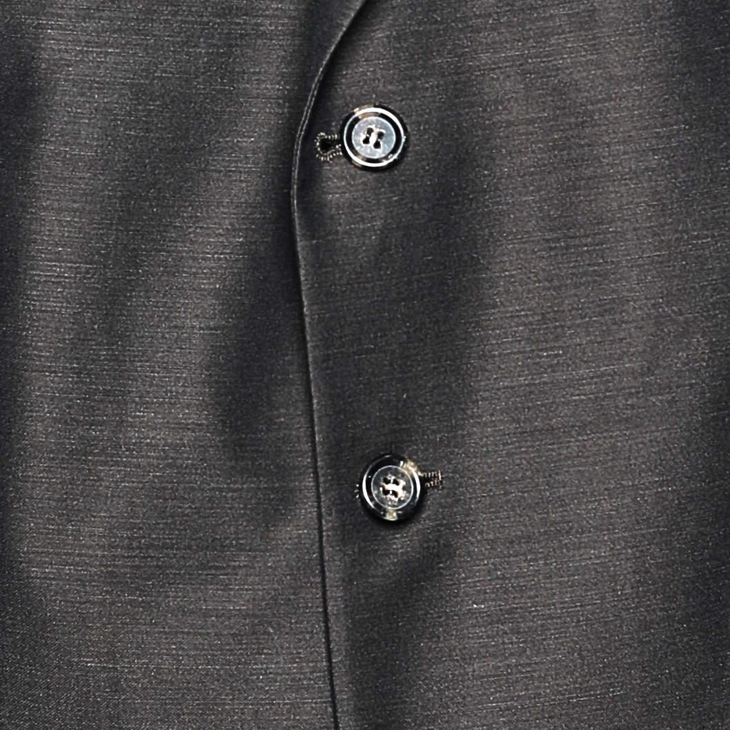 Yves Saint Laurent Vintage Brown Silk & Wool Button Front Blazer 4XL For Sale 2