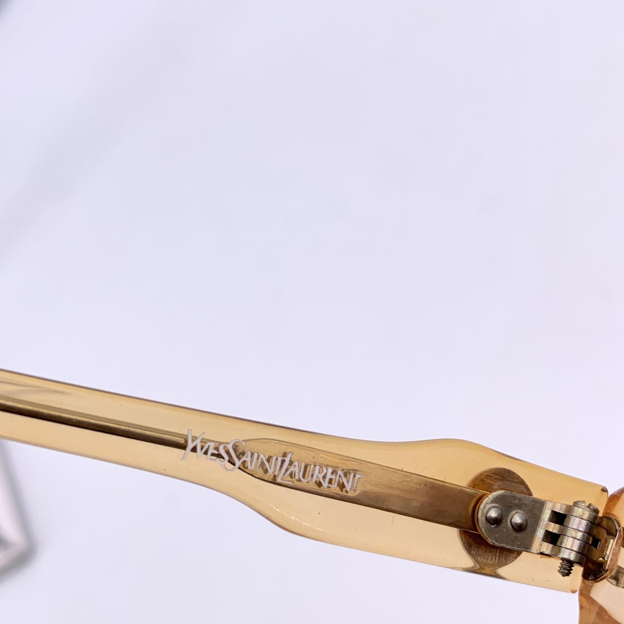 Yves Saint Laurent Vintage Brown Square Sunglasses ARMANDIA 52/18 For Sale 1