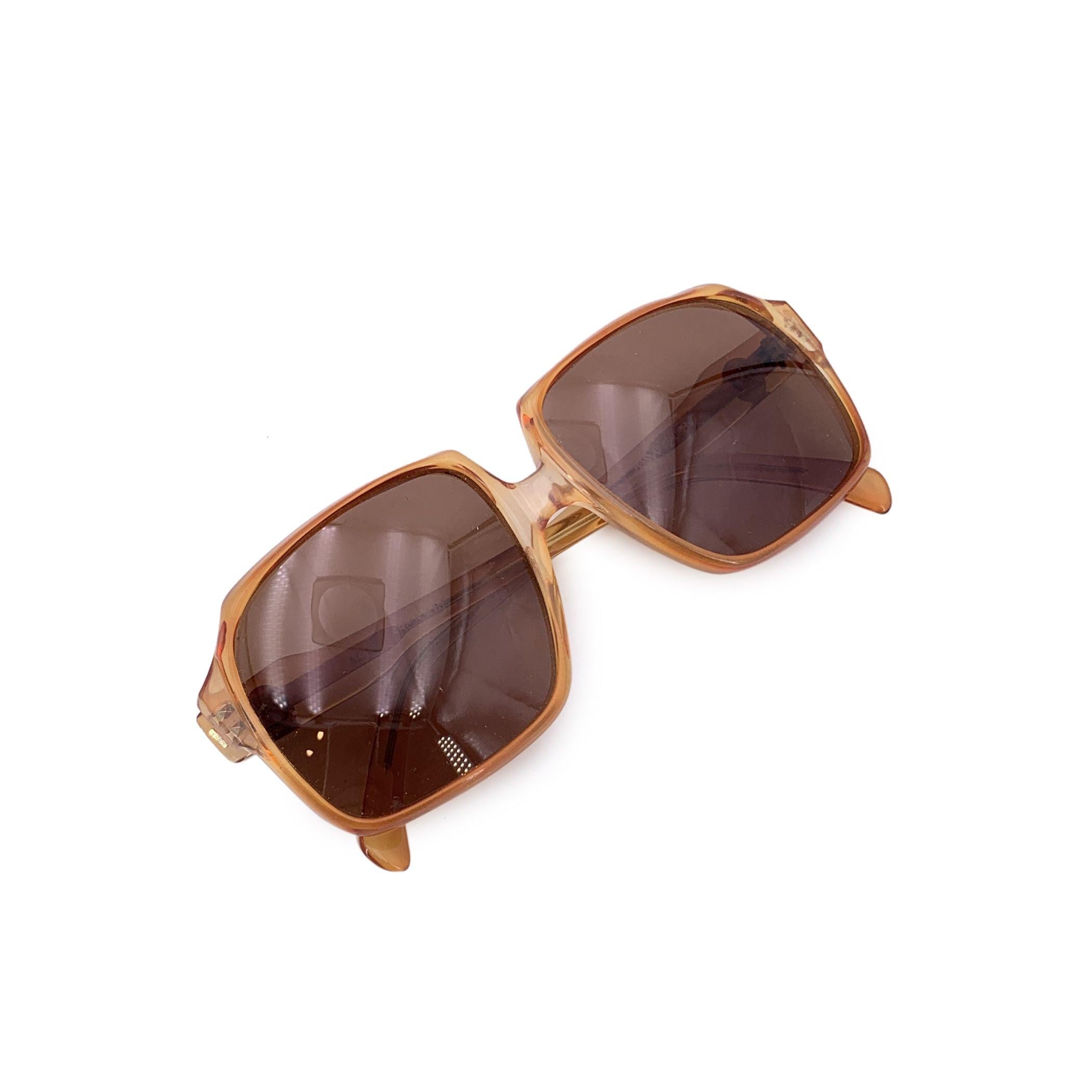Yves Saint Laurent Vintage Brown Square Sunglasses ARMANDIA 52/18 For Sale 2