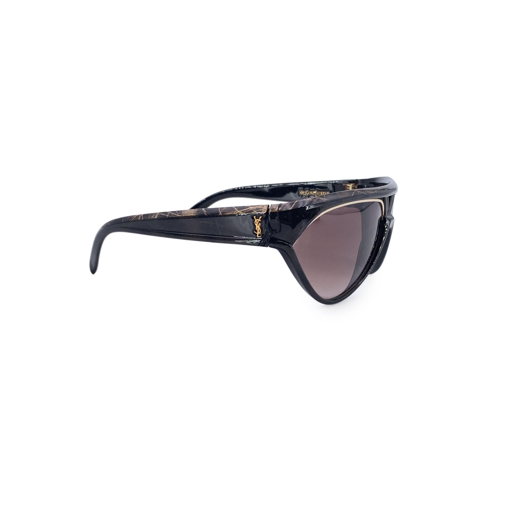 Yves Saint Laurent Gafas de sol vintage marrones Champs Elysees 8961-1 Gris en venta