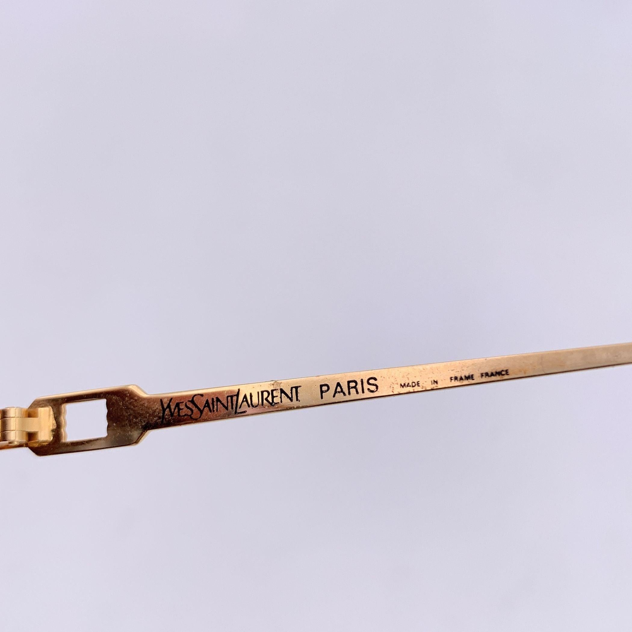 Yves Saint Laurent Lunettes de soleil vintage marron TITHON 55/18 140 mm Excellent état - En vente à Rome, Rome