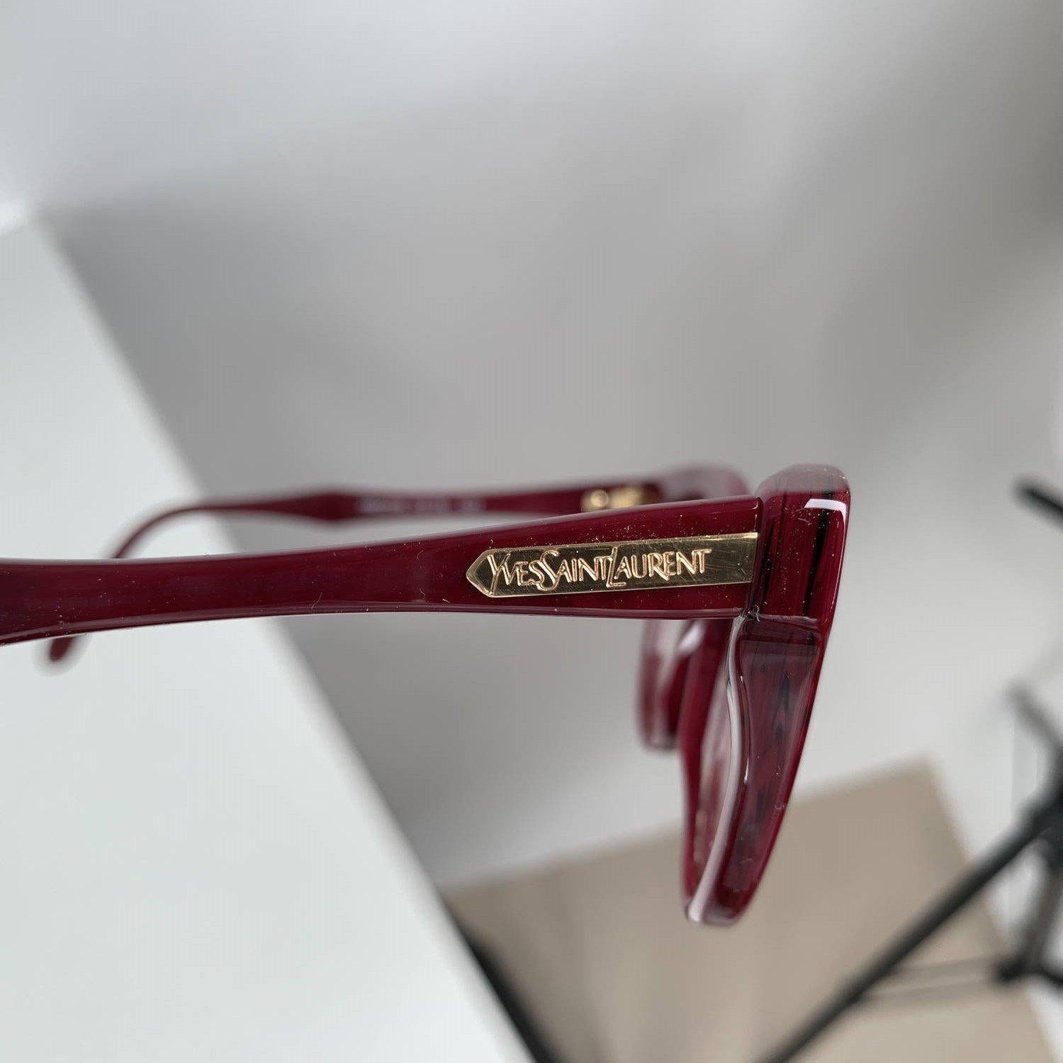 Yves Saint Laurent Vintage Burgundy Procris 52mm Eyeglasses Frame 5
